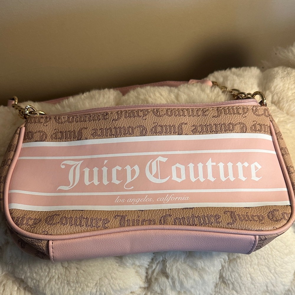 Juicy Couture Pink and Brown Clutch